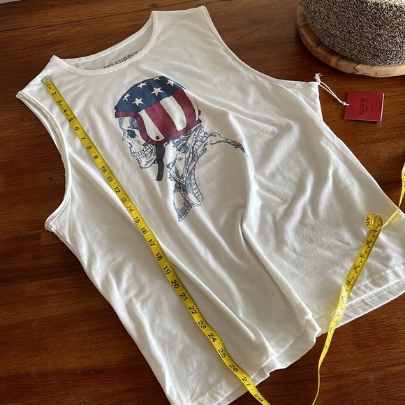 NWT Mossimo anerican motorcycle skull tank sz L - Picture 6 of 7